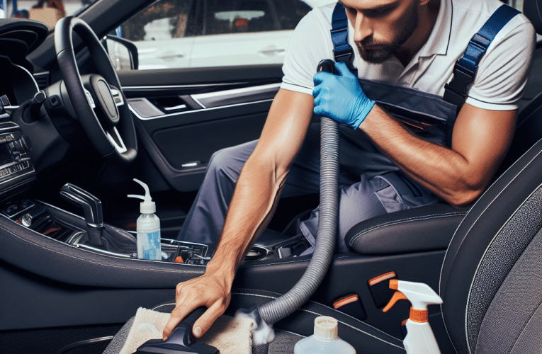 Pranie tapicerki samochodowej w Warszawie – jak efektywnie czyścić wnętrze swojego auta?