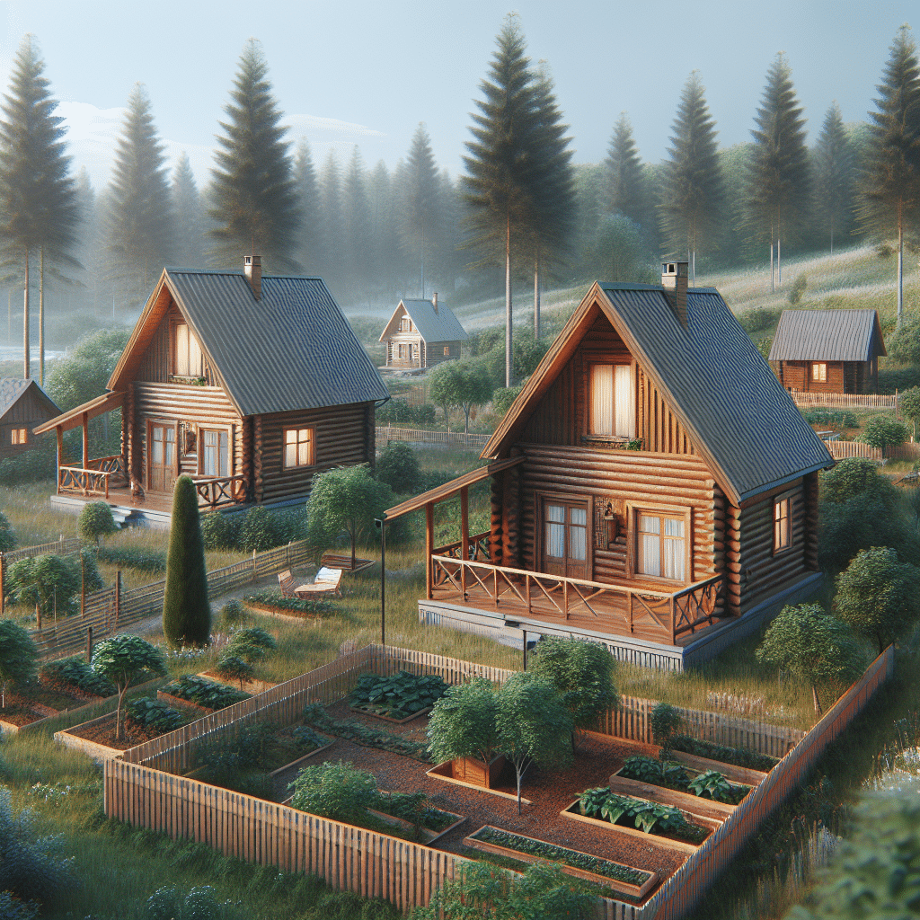 drewniane domki na działkę