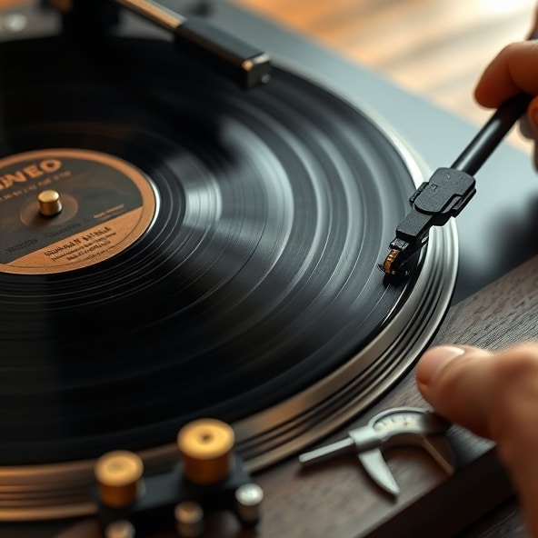 docisk płyty gramofonowej