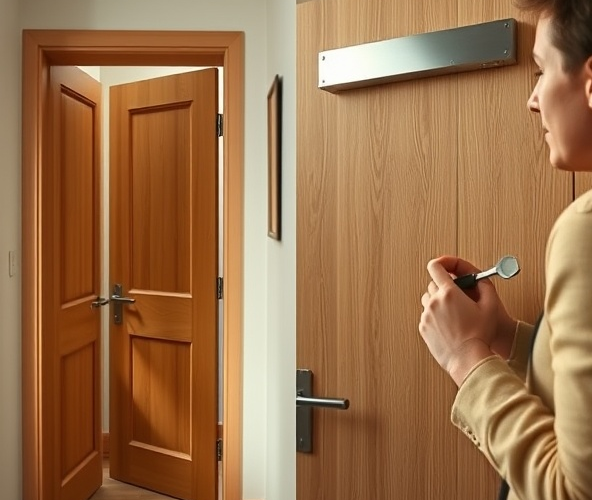 Czy montaż samozamykacza w mieszkaniu wyeliminuje trzaski drzwi?