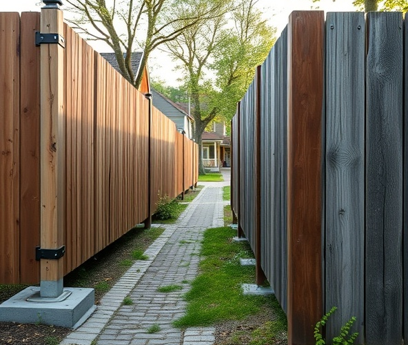 Czy ogrodzenia drewniane w Piasecznie na słupach stalowych są trwalsze?