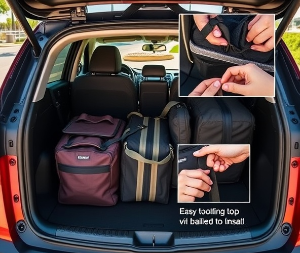 Jak zamocować torby do bagażnika Kia Sportage bez narzędzi?