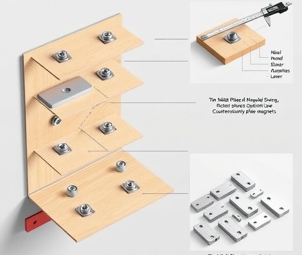 Jak dobrać magnesy neodymowe płytkowe do półki 10 kg na MDF 18 mm?