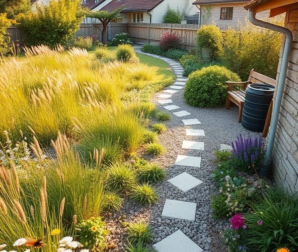 Projektowanie ogrodów w Błoniu: jak mniej kosić i podlewać?