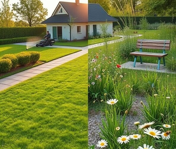 Projektowanie ogrodów w Błoniu: trawnik czy łąka, by obniżyć koszty?
