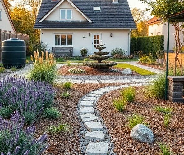 Jakie rośliny przy projektowaniu ogrodów w Błoniu oszczędzają wodę?