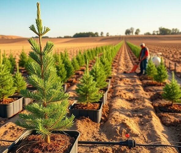 Jak optymalnie nawadniać szkółkę drzew iglastych w okresie suszy?
