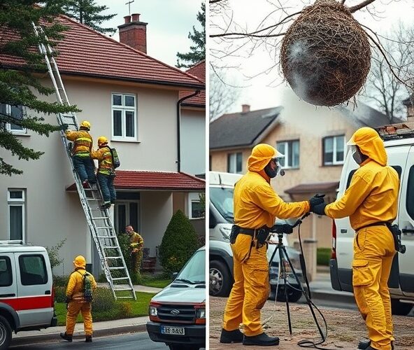 Usuwanie gniazd os w Wesołej: straż pożarna czy firma dezynsekcyjna?