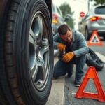 wybrzuszenie opony na bieżniku