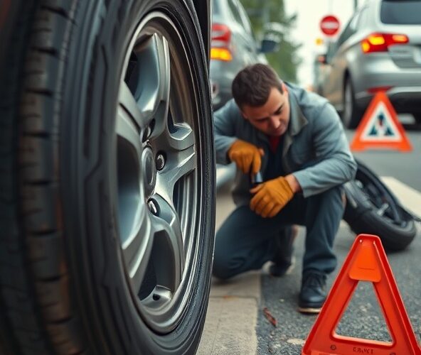 Czy wybrzuszenie opony na bieżniku da się tymczasowo zabezpieczyć, aby dojechać bezpiecznie do wulkanizatora?