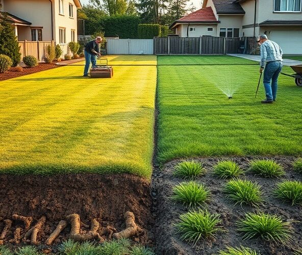Darń czy siew przy zakładaniu trawnika w Milanówku na glinie?
