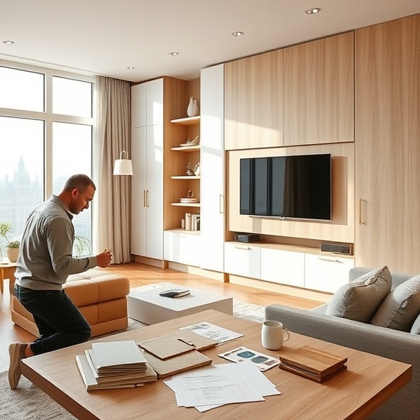 meble do salonu na wymiar warszawa