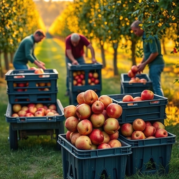skrzyniopalety plastikowe na jabłka