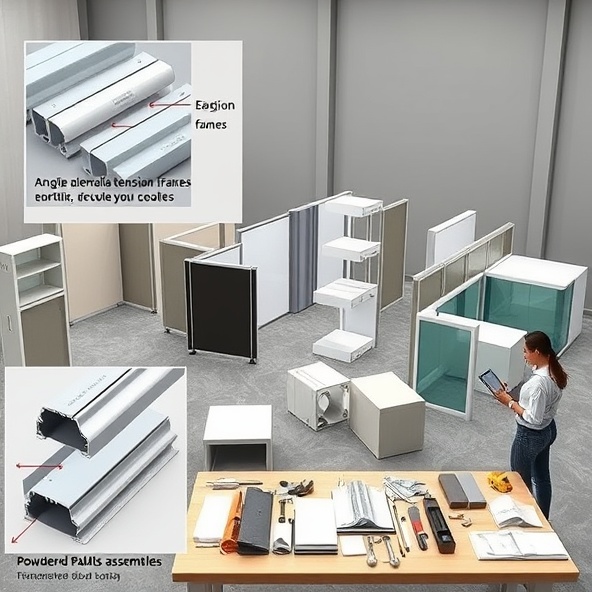 ścianki z profili aluminiowych