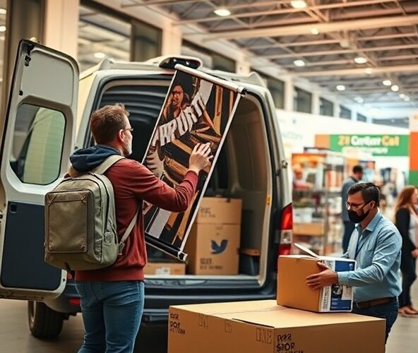 Jak sklep internetowy zamówi roll up w 24 godziny na targi?