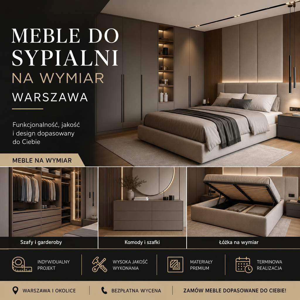 meble do sypialni na wymiar warszawa